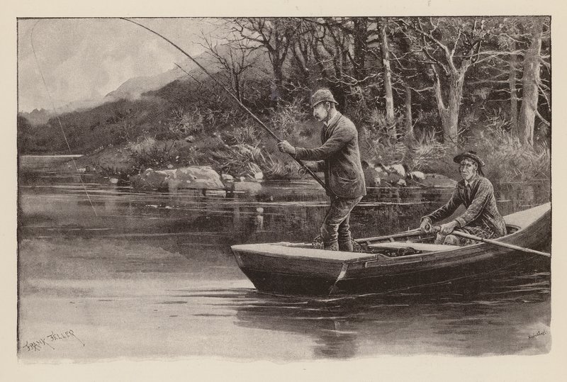 Rödingfiske (gravyr) av Frank (after) Feller