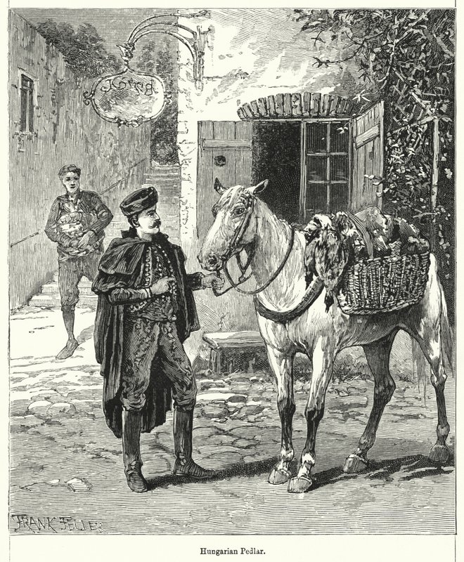 Ungersk pedlar (gravyr) av Frank (after) Feller