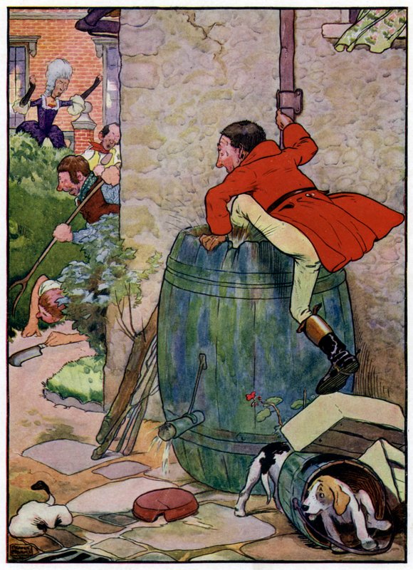 Three Jolly Huntsmen (färg litho) av Frank Adams