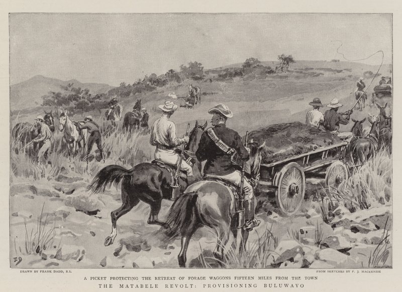 Matabele-revolten, försörjer Bulawayo av Frank Dadd