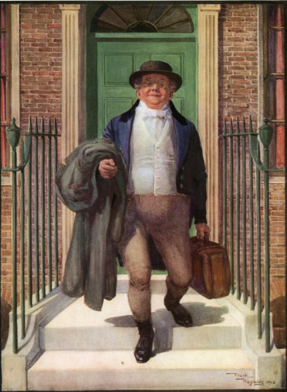 Mr Pickwick (färglitografi) av Frank Reynolds