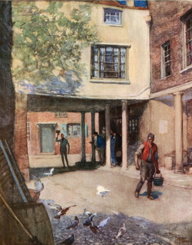 The Bull Inn, Rochester (färglitografi) av Frank Reynolds