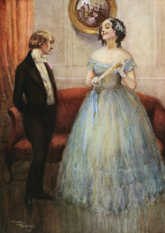 The Eldest Miss Larkins (färglitografi) av Frank Reynolds