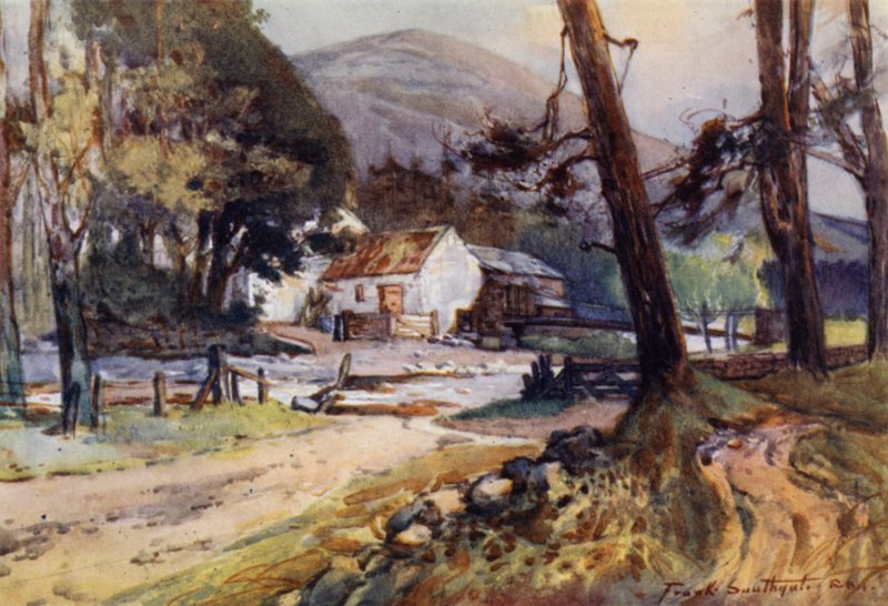 Langleford (färg litho) av Frank Southgate