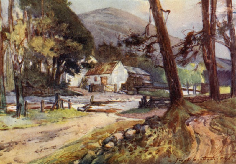 Langleford (färg litho) av Frank Southgate