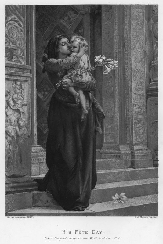 His Fete Day (litho) av Frank W. W. (after) Topham