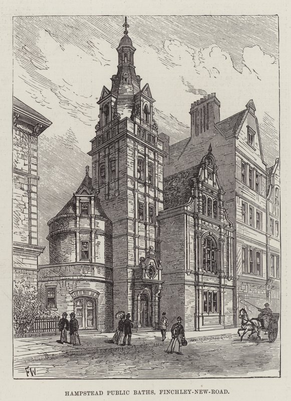 Hampstead Public Baths, Finchley-New-Road av Frank Watkins