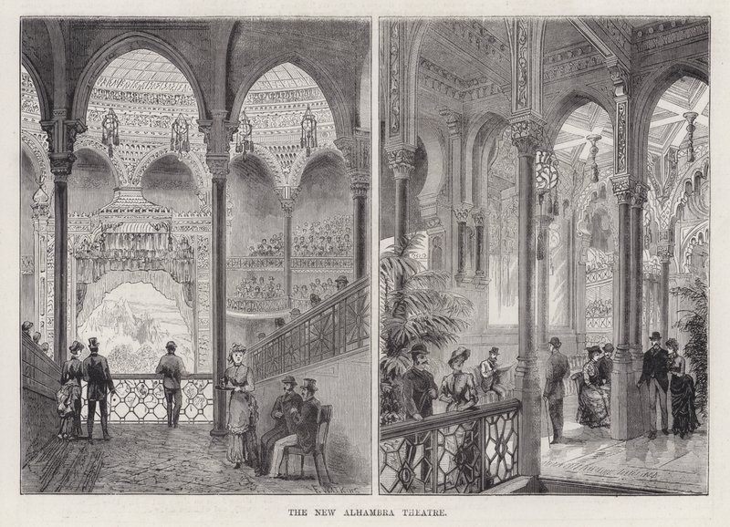 The New Alhambra Theatre (gravyr) av Frank Watkins
