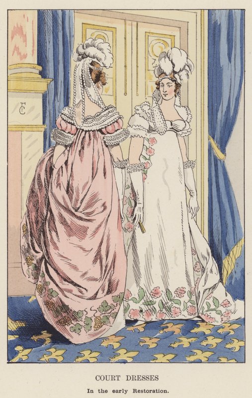 Court Dresses, i den tidiga restaureringen av François Courboin