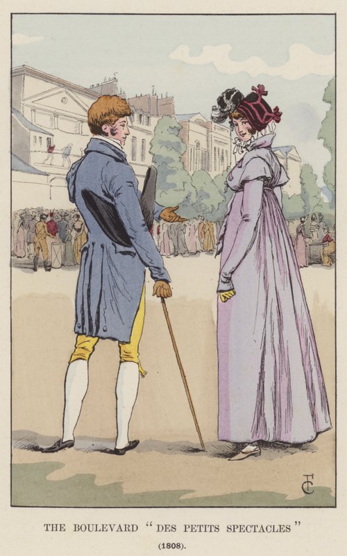 The Boulevard of Small Specacles, 1808 av François Courboin