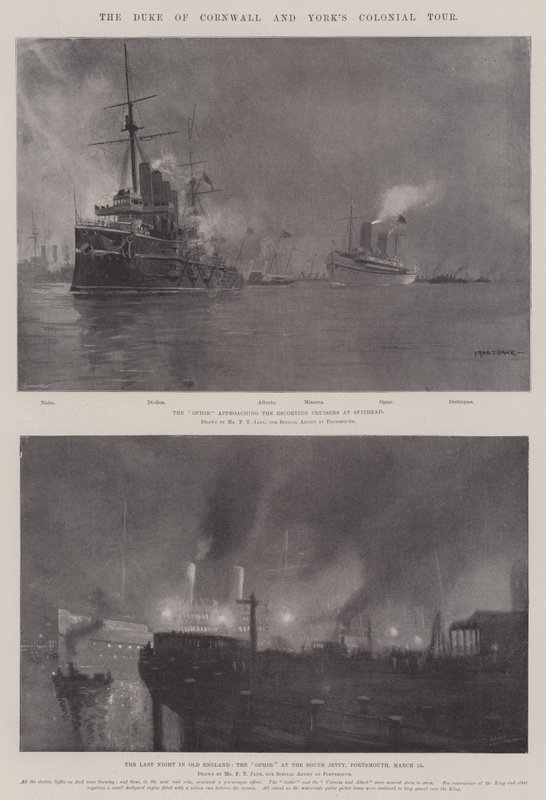 Hertigen av Cornwall och Yorks Colonial Tour av Fred T. Jane