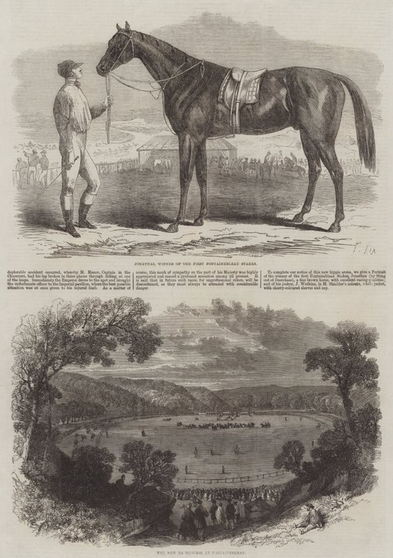 Ny kapplöpningsbana i Fontainebleau av Frederic Theodore Lix