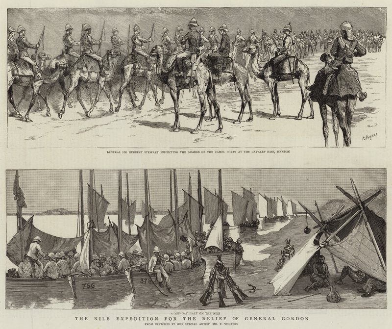 Nilexpeditionen för att hjälpa general Gordon av Frederic Villiers