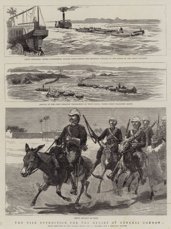 Nilexpeditionen för att hjälpa general Gordon av Frederic Villiers