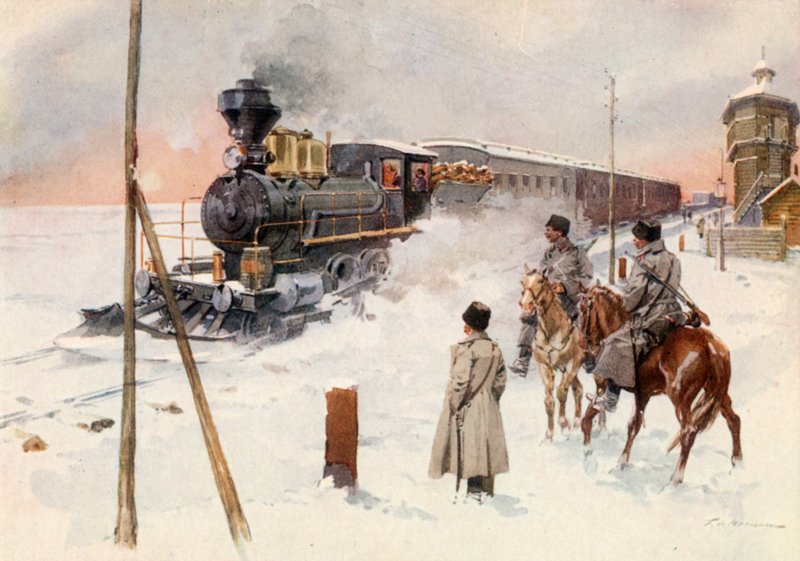 Den transsibiriska järnvägen av Frederic de Haenen