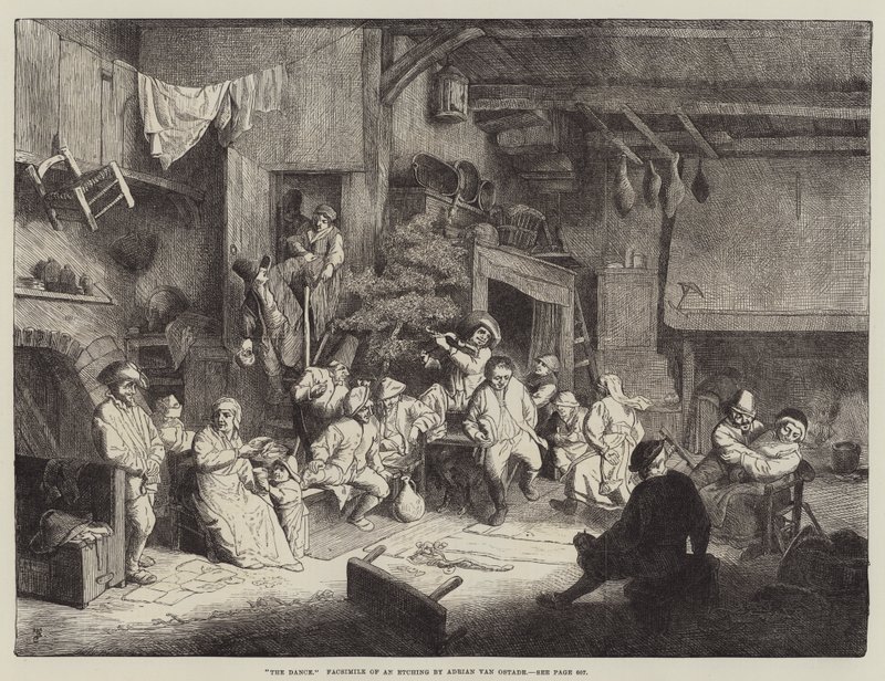 Dansen, faksimil av en etsning av Adrian van Ostade av Frederick Barnard