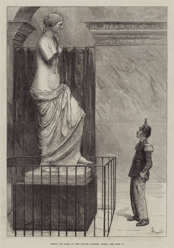Venus och Mars på Louvren, Paris av Frederick Barnard