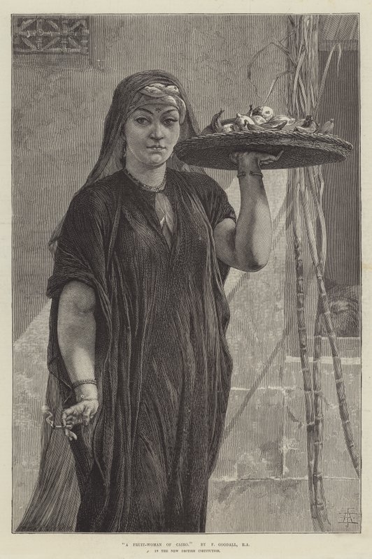 En frukt-kvinna från Kairo av Frederick Goodall