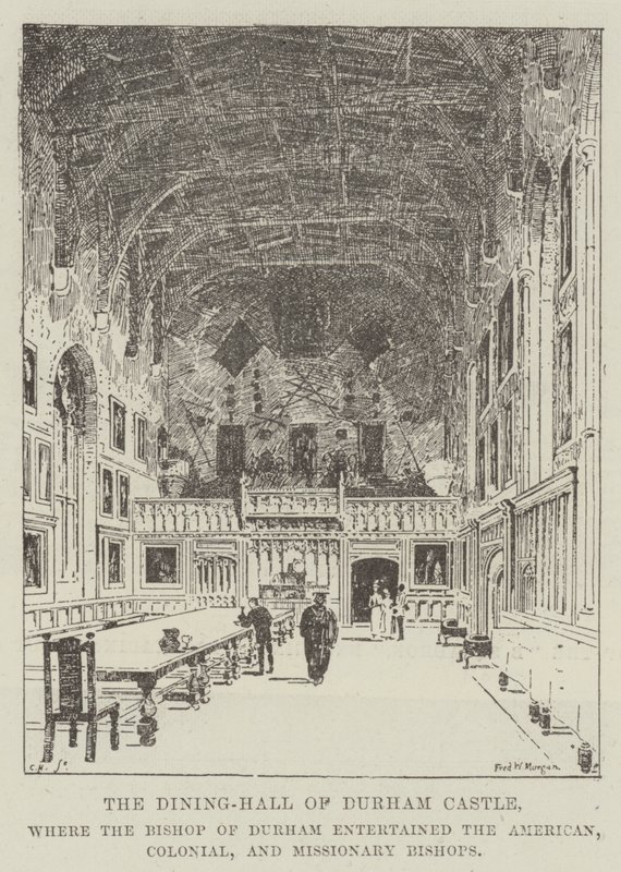 Matsalen på Durham Castle, där biskopen av Durham underhöll de amerikanska, koloniala och missionsbiskoparna av Frederick Morgan