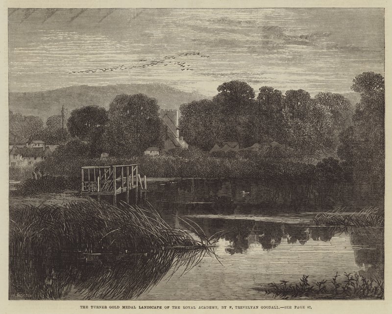 Turner Gold Medal Landscape från Royal Academy av Frederick Trevelyan Goodall