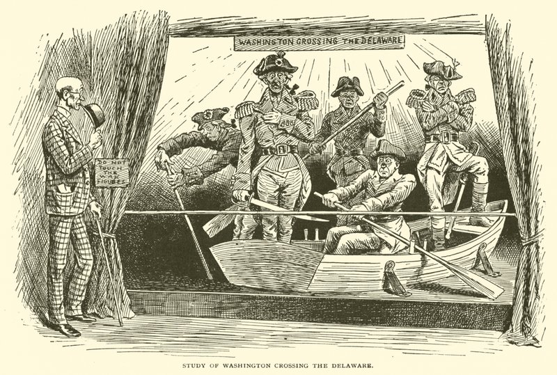 Studie av Washington som korsar Delaware av Frederick Burr Opper