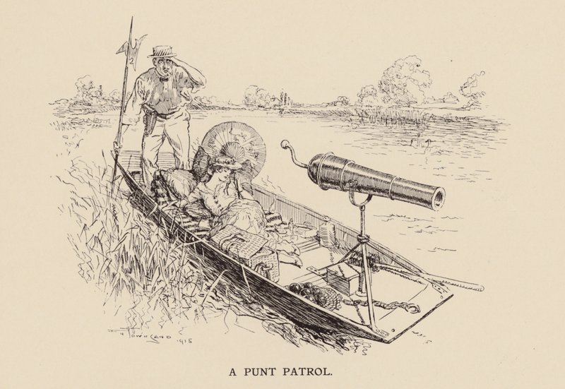 A Punt Patrol (litografi) av Frederick Henry Townsend