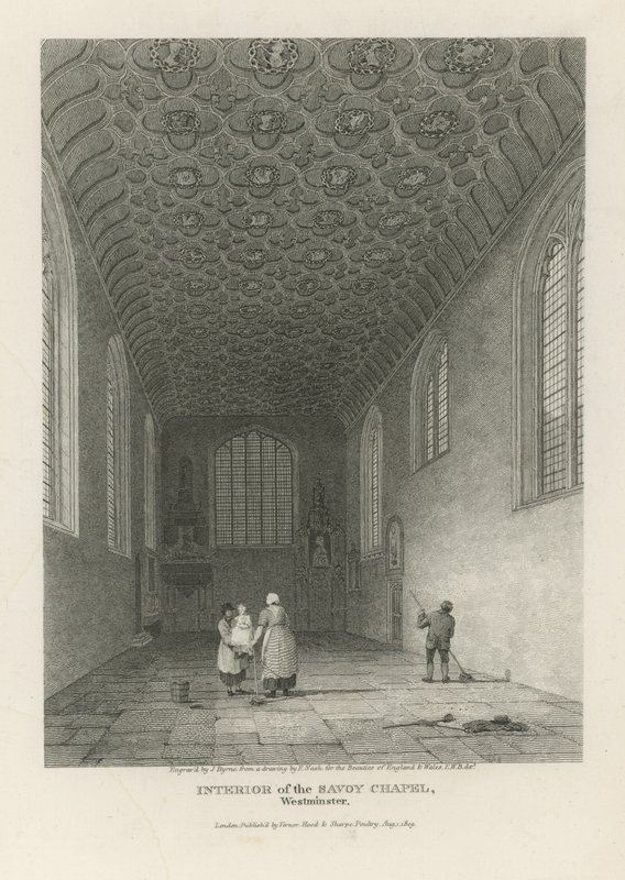 Interiören i Savoy Chapel av Frederick Nash