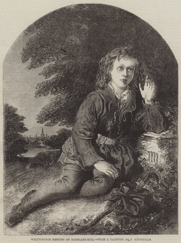 Whittington vilar på Highgate-Hill av Frederick Newenham