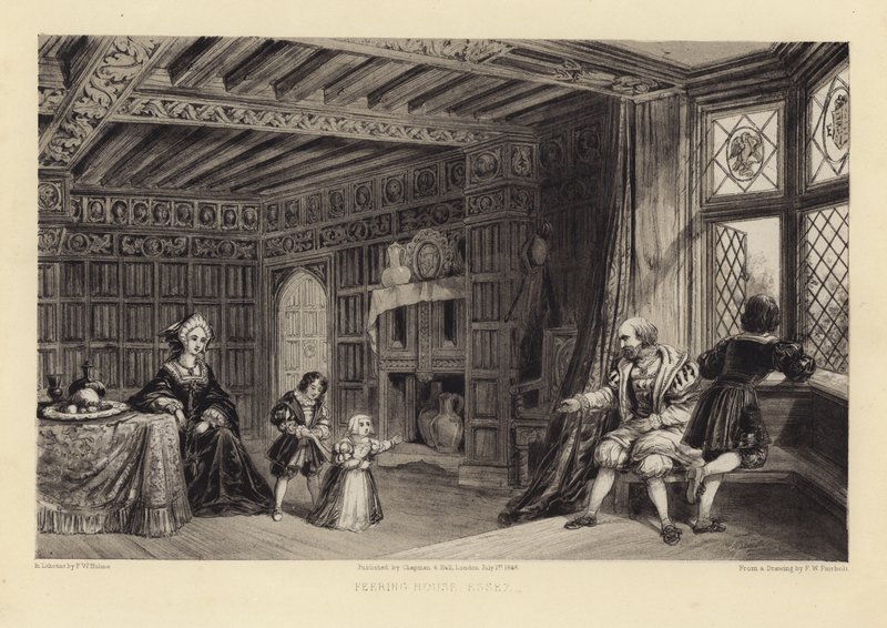 Feering House, Essex (lithotint) av Frederick William Fairholt
