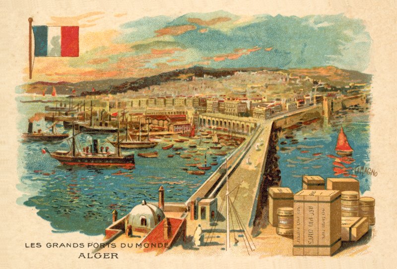 Alger (chromolitho) av French School