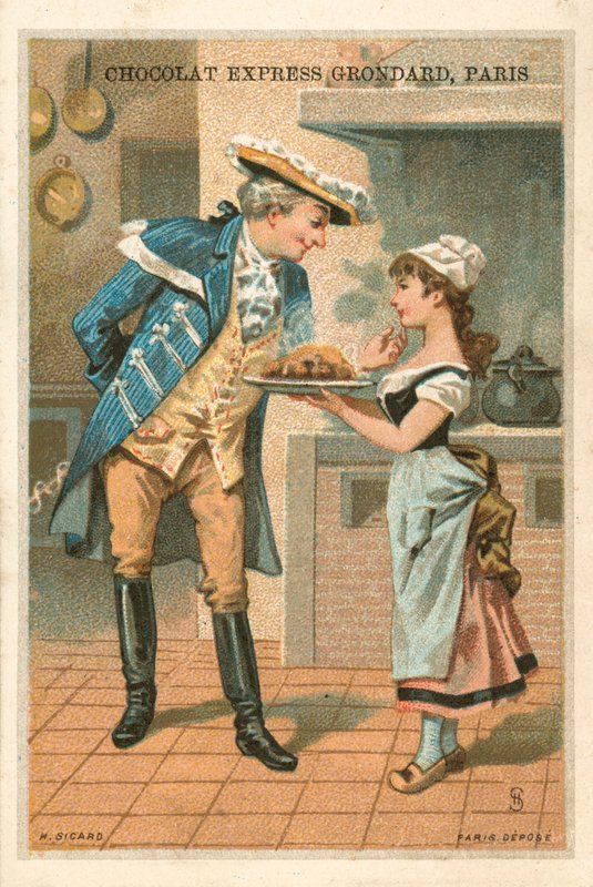 Man och kök flicka av French School