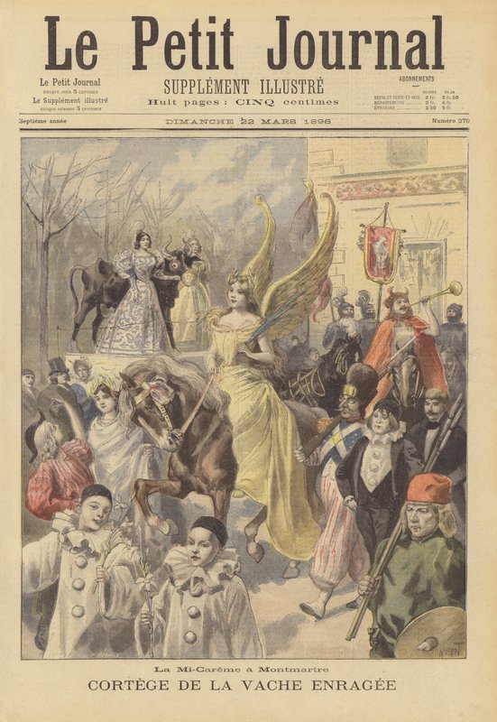 Mid-fasten torsdag i Montmartre av French School