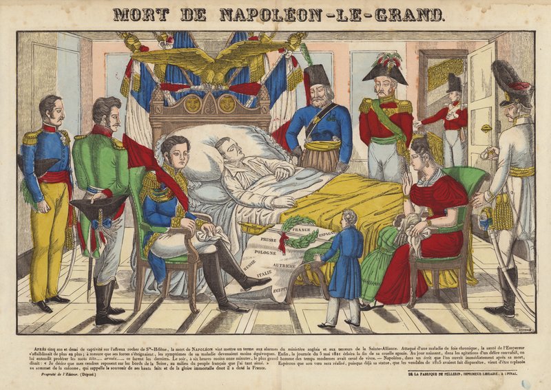 Napoleon den stores död av French School