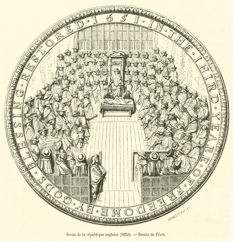Engelska republikens sigill, 1651 av French School