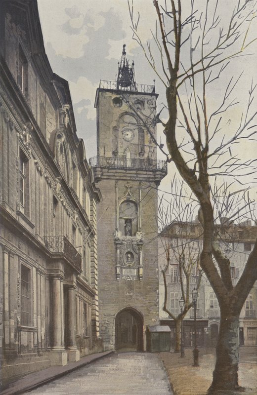Aix, stadshuset och klockstapeln av French Photographer