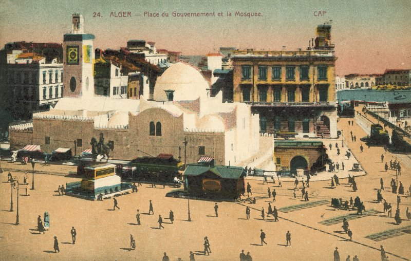 Alger, Algeriet, Regeringstorget, Moskén av French Photographer
