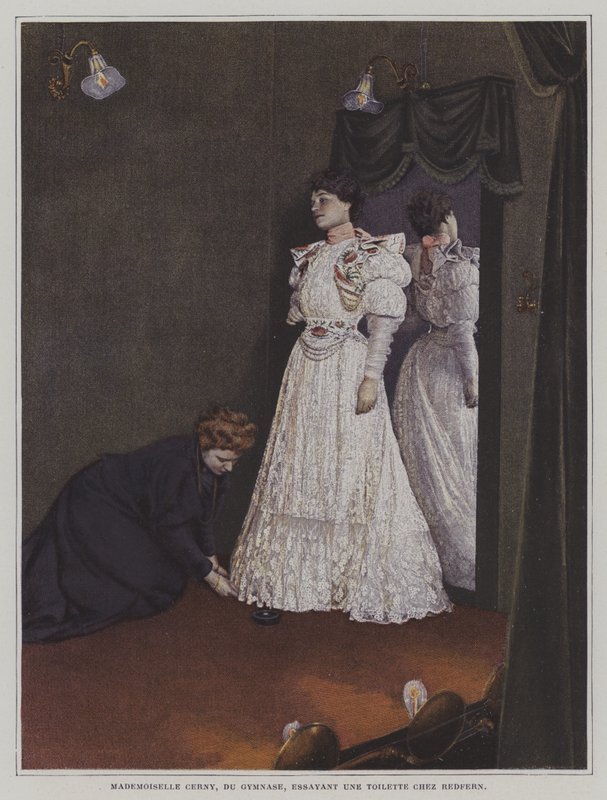 Berthe Cerny, fransk skådespelerska (färgfoto) av French Photographer