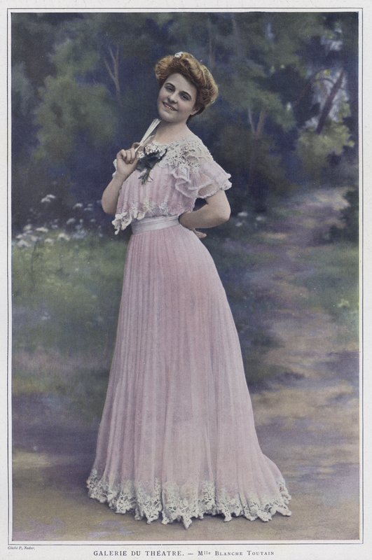 Blanche Toutain, fransk skådespelerska (färgad bild) av French Photographer