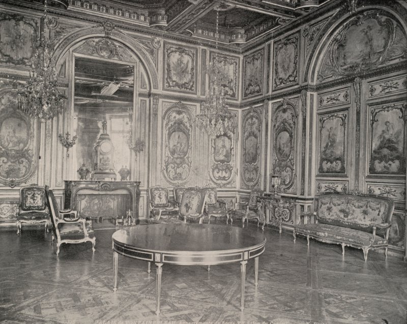 Rådgivningsrum, Palace of Fontainebleau (s/v foto) av French Photographer