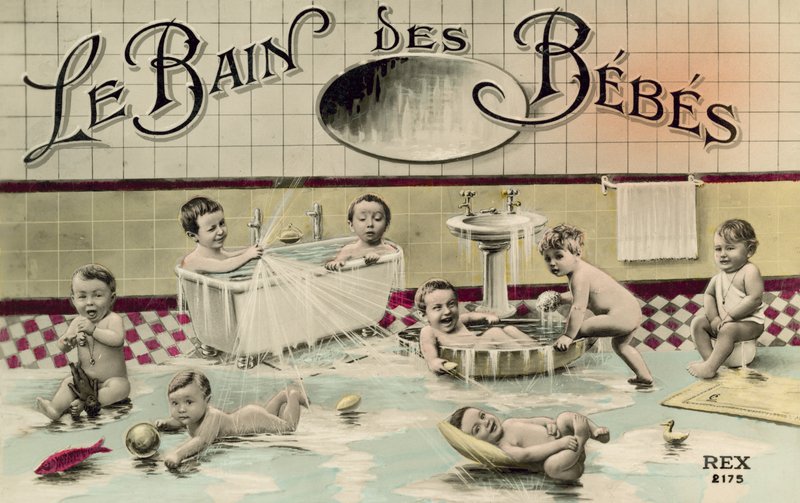 Babybadet av French Photographer