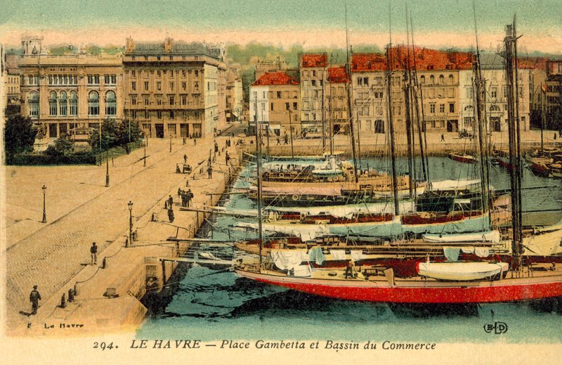 Le Havre, Gambetta Square, Trade Basin av French Photographer