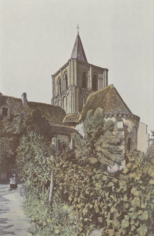 Lencloitre, kyrka, absid och klocktorn av French Photographer