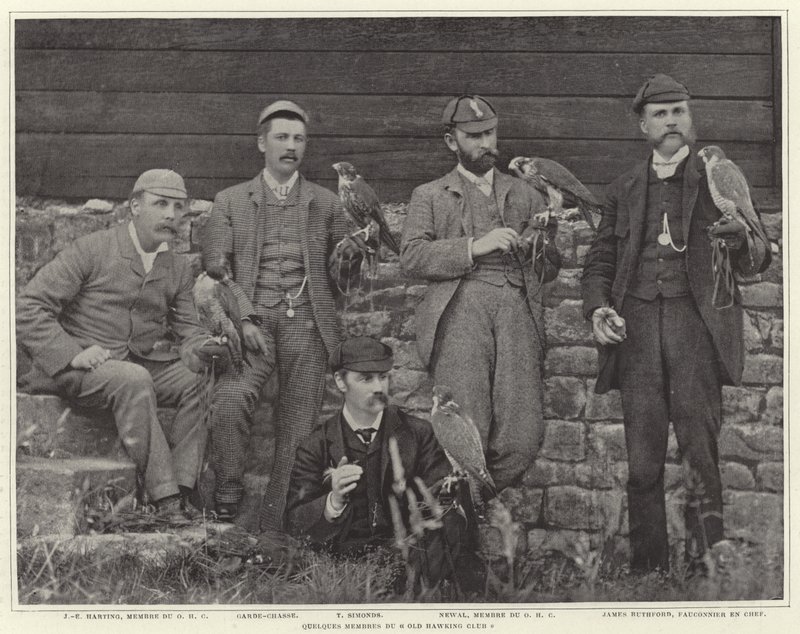 Medlemmar i Old Hawking Club av French Photographer