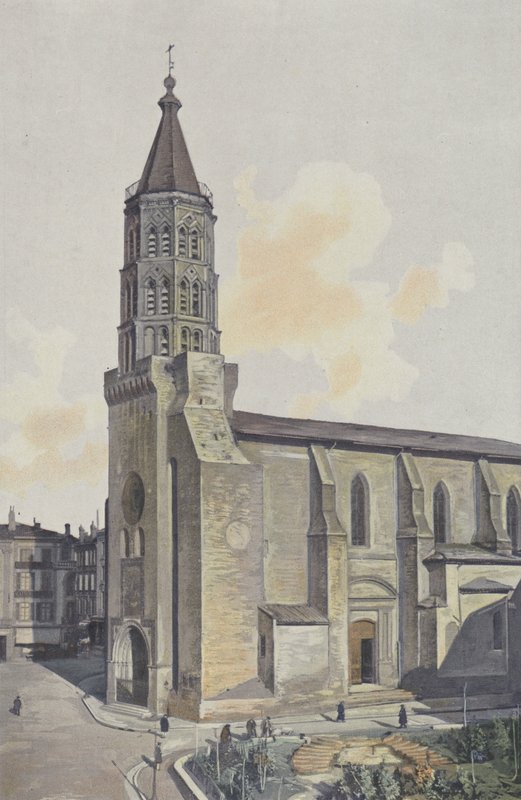 Montauban, St-Jacques Church, Tillsammans S O av French Photographer