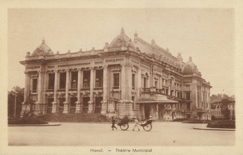 Stadsteatern, Hanoi, Franska Indokina av French Photographer