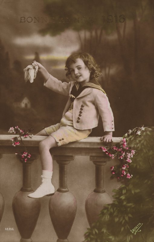 Nyårskort, 1916 av French Photographer