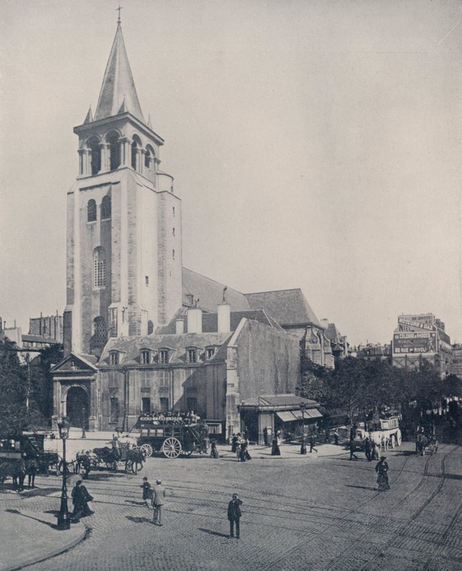 Paris: Church of St Germain-des-Pres (s/v foto) av French Photographer