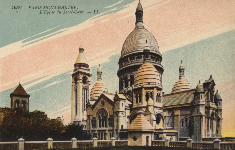 Paris, Montmartre, Det heliga hjärtats kyrka av French Photographer