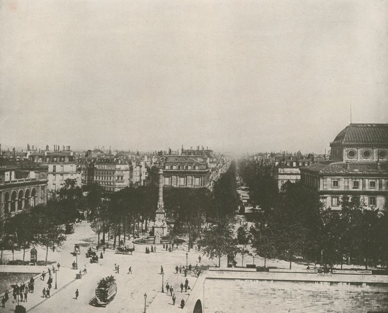 Paris: The Place du Chatelet (s/v foto) av French Photographer
