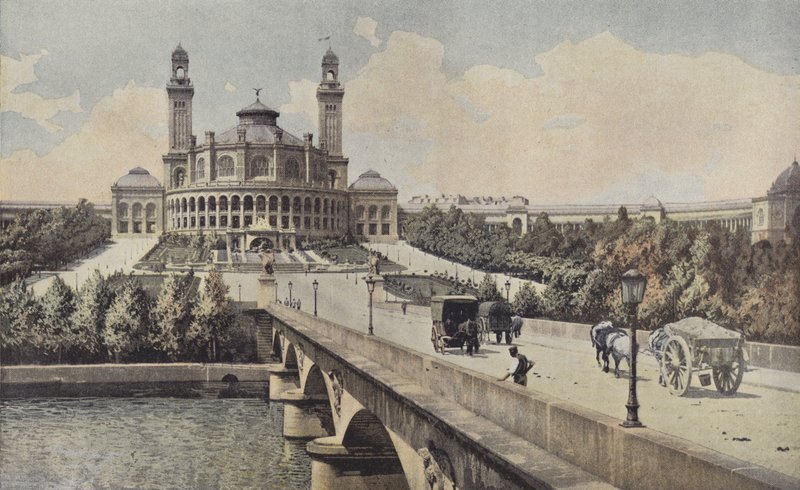 Paris, utsikt över Trocadero-palatset av French Photographer